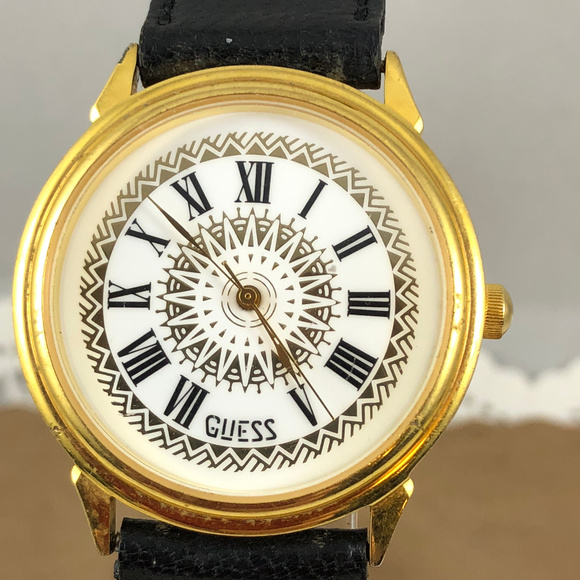 Original 1990 Guess Gold Tone Watch Black Strap main image 6